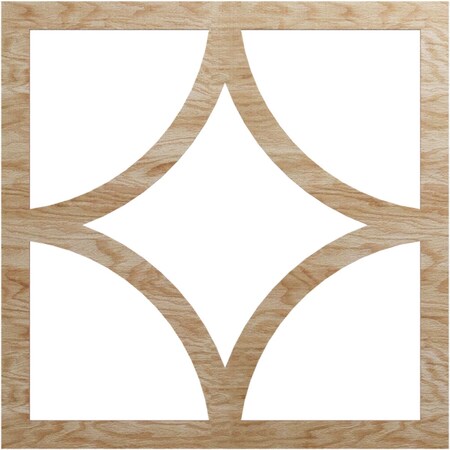 Ekena Millwork Statesman Wood Fretwork Pierced Ceiling Medallion, Red Oak, 30"OD x 19 1/4"ID x 3/8"T CMWP30X30X0375STRO